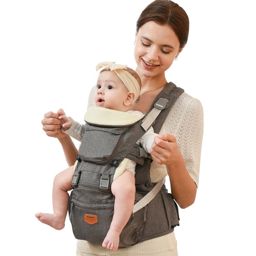 Porte-Bébé Ergonomique 3-en-1 avec Siège de Hanche