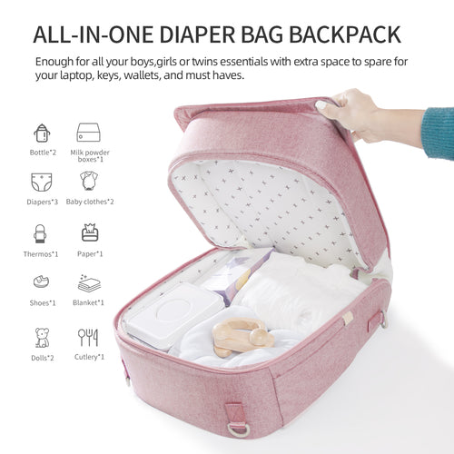 Sac à dos à langer portable avec tapis de change