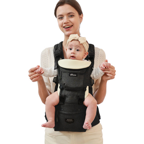 Porte-Bébé Ergonomique 3-en-1 avec Siège de Hanche
